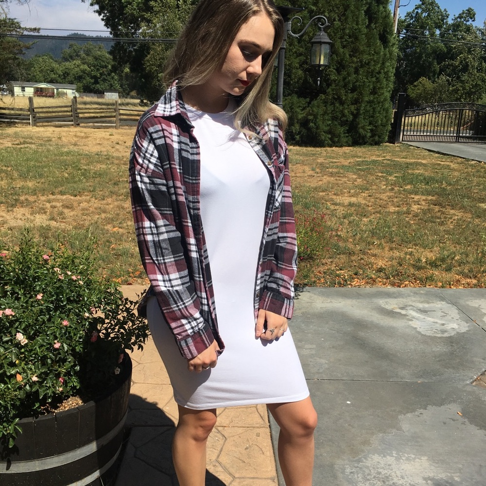 Brandy Melville Vintage Flannel -Burgundy